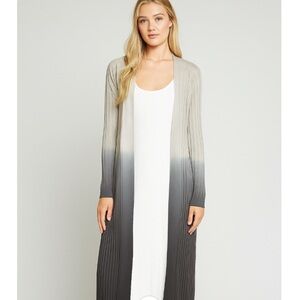 Anthropologie Burning Torch Sahara Ribbed Ombre Duster Open Long Cardigan XXS